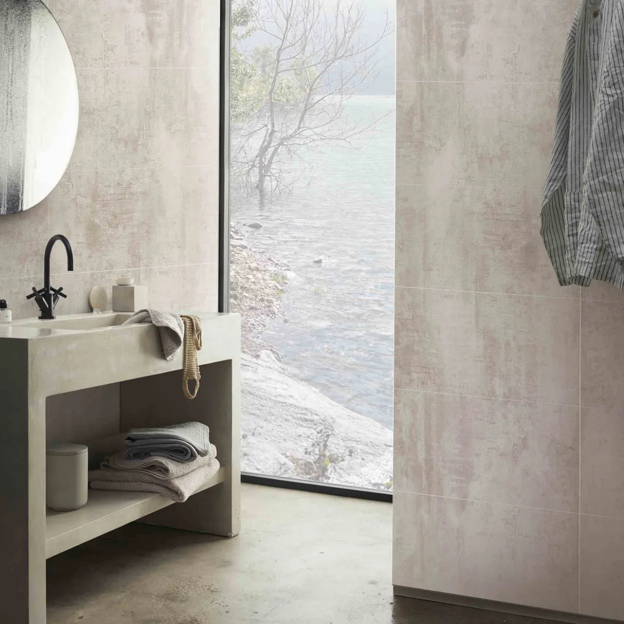 Berryalloc betong satin finish 60x60 baderomspanel