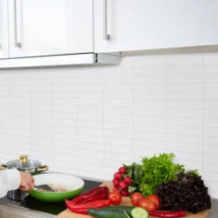 Berryalloc kitchen wall hvit snø glossy 15x3,75
