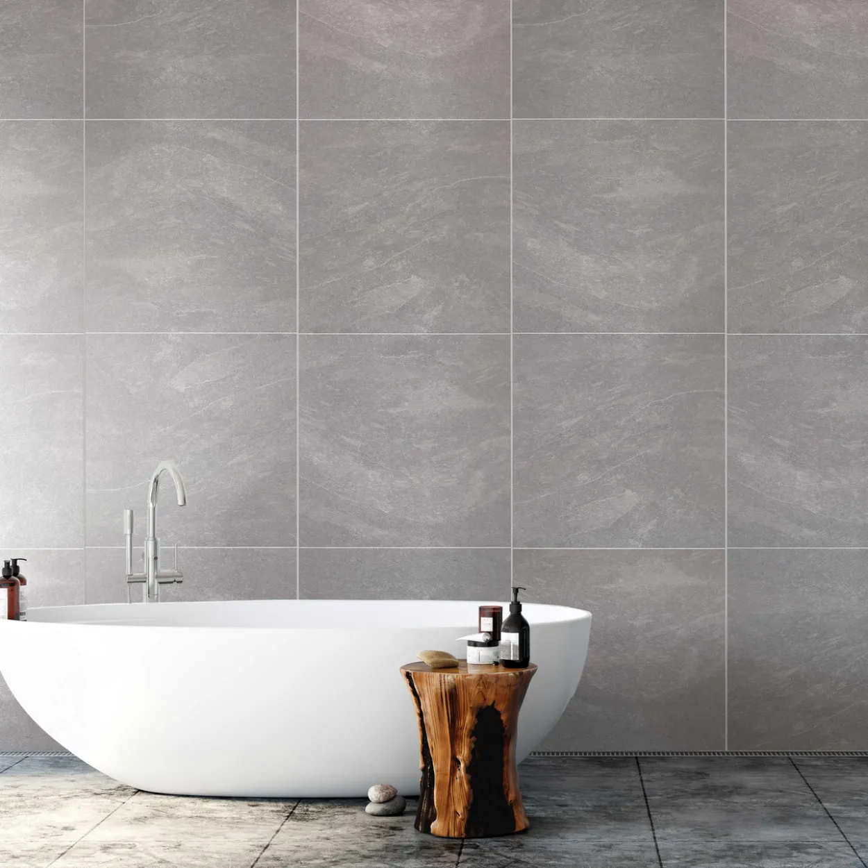 Berryalloc skifer natur br 60x60 baderomspanel