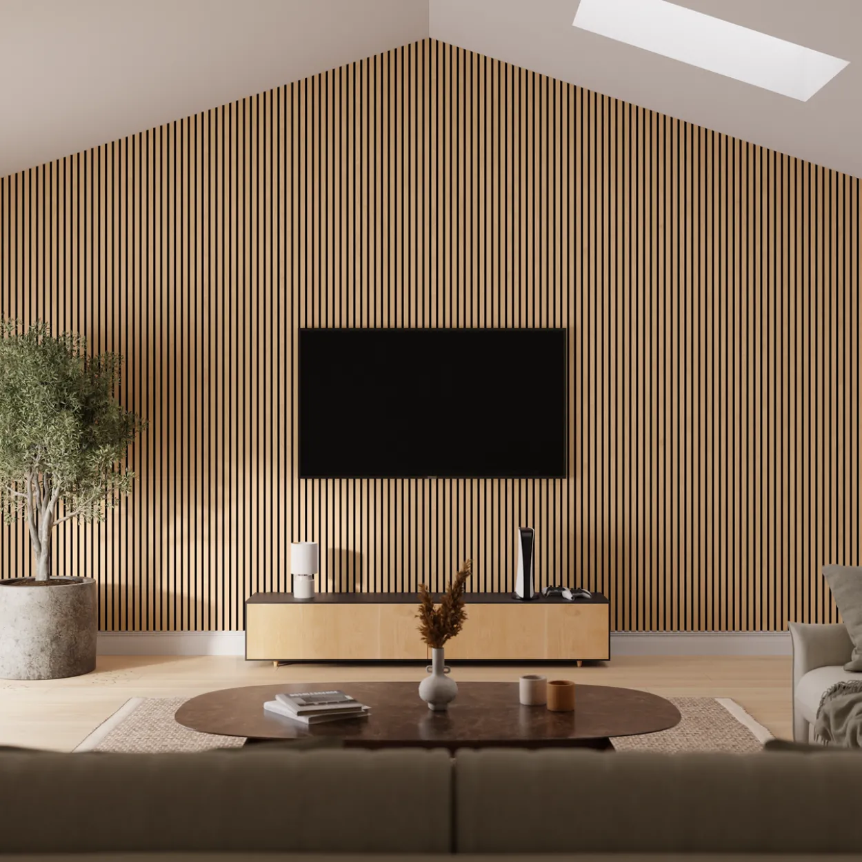 By venø premium akustikk spileplate oljet eik 2400x600x19 mm