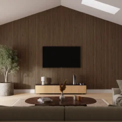 By venø premium akustikk spileplate oljet valnøtt 2400x600x19 mm