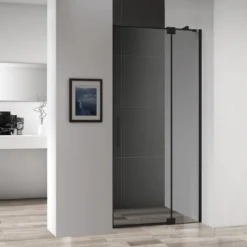 Celeste amore front til dusjhjørne 90x200 cm 8mm - venstre m/sikkerhetsfolie, sort