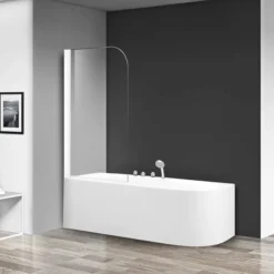 Celeste badekarvegg 75x140 cm - venstre m/sikkerhetsfolie hvit