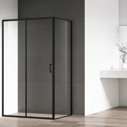 Celeste fasto sidevegg 88.5-90 cm m/ sikkerhetsfolie, sort