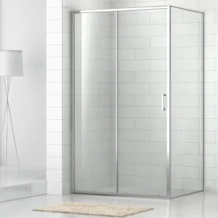 Celeste fasto sidevegg 88.5-90 cm m/ sikkerhetsfolie, krom