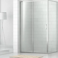 Celeste fasto skyvedør 118-121 cm m/ sikkerhetsfolie, krom