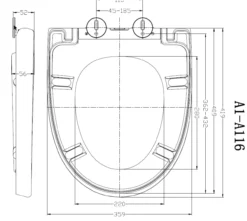 Celeste instant toalettsete m/soft close, hvit