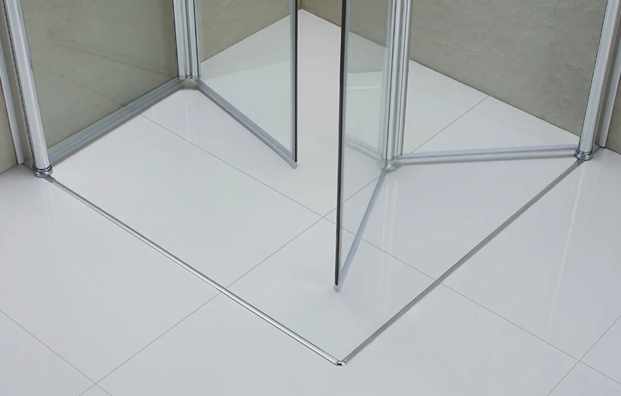 Celeste mh200 leddet dusjdør 90x190cm høyre krom m/sikkerhetsfolie