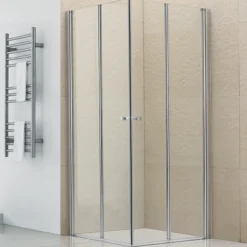 Celeste mh200 leddet dusjdør 90x190cm venstre krom m/sikkerhetsfolie
