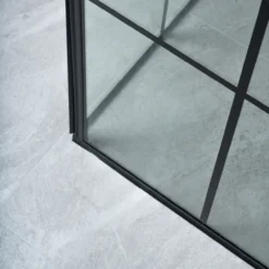 Celeste nero dusjdør 90x190 cm høyre m/sikkerhetsfolie sort