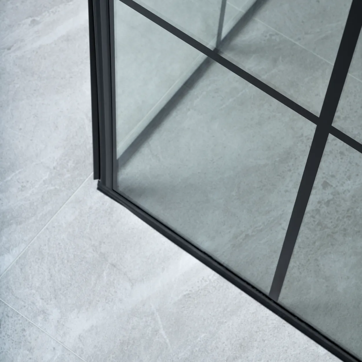 Celeste nero dusjdør 90x190 cm venstre m/sikkerhetsfolie sort
