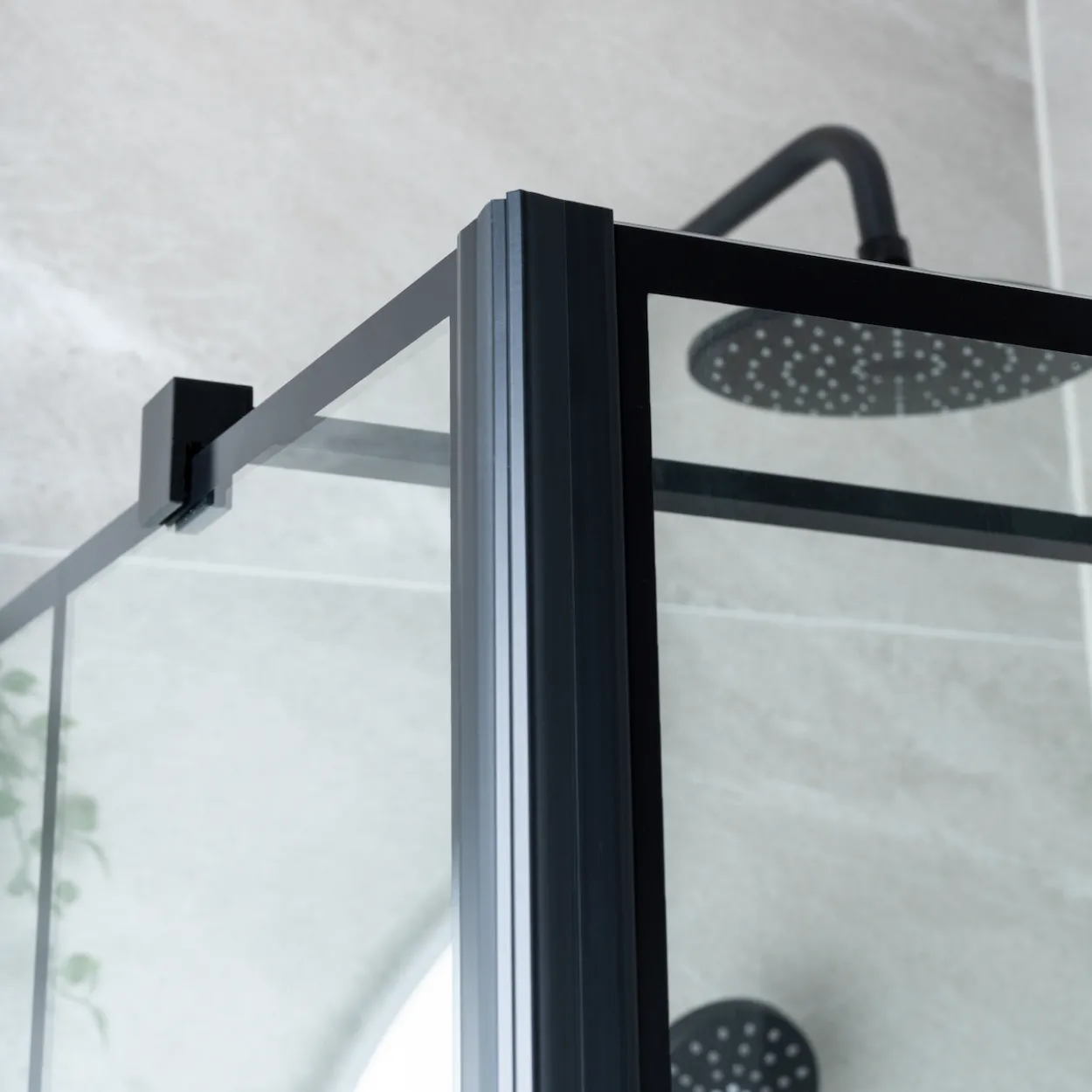 Celeste nero dusjdør 90x190 cm venstre m/sikkerhetsfolie sort