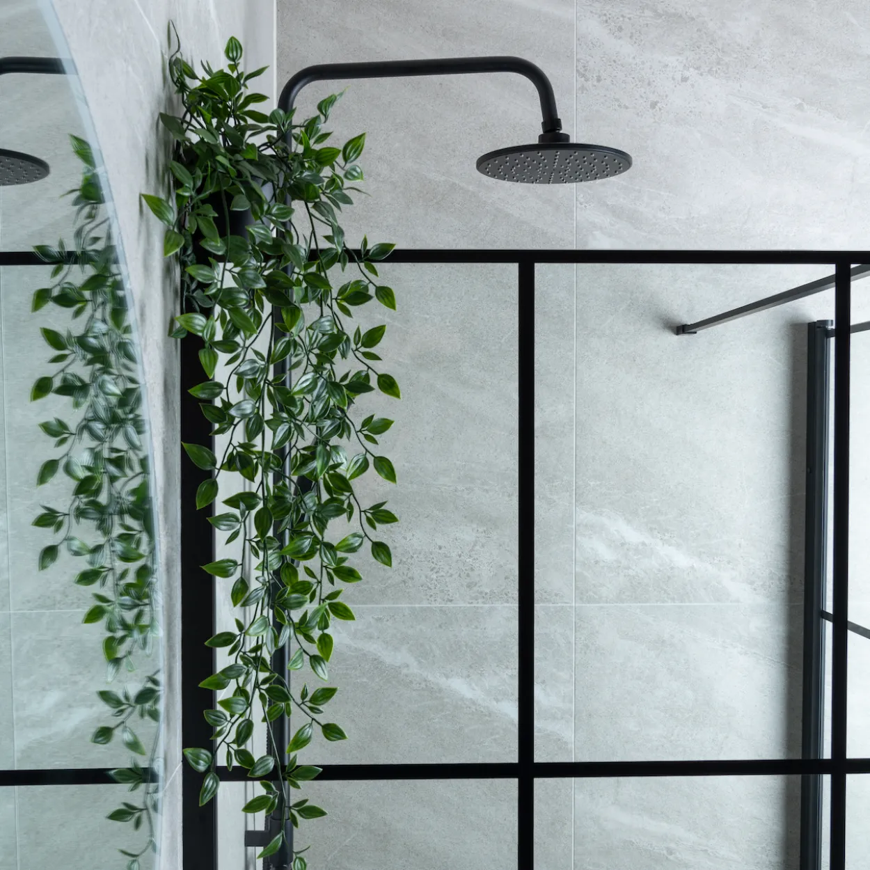 Celeste nero dusjdør 90x190 cm venstre m/sikkerhetsfolie sort