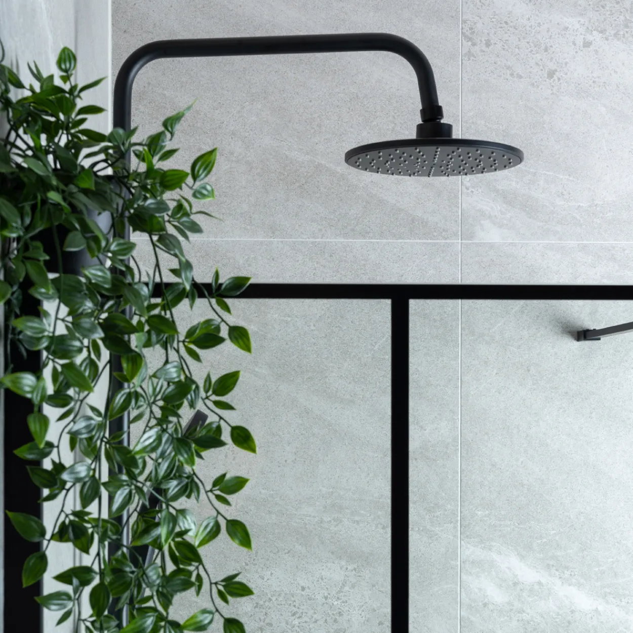Celeste nero dusjvegg 120x190 cm - venstre m/ sikkerhetsfolie, sort