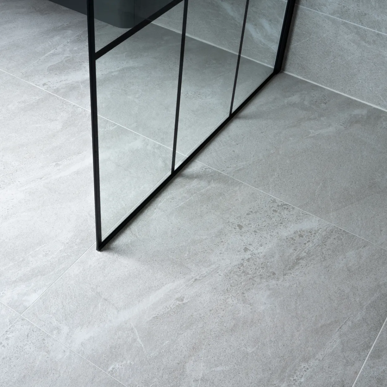 Celeste nero dusjvegg 120x190 cm - venstre m/ sikkerhetsfolie, sort
