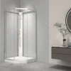 Celeste novello dusjkabinett m/skyvedør 90x90x205 cm m/sikkerhetsfolie satin