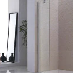 Celeste sidevegg til nisjedør 40x190 cm 5mm m/ sikkerhetsfolie, krom