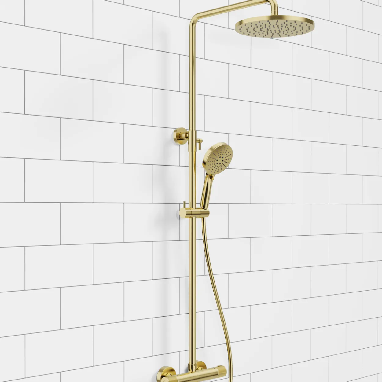 Celeste stoke 250 dusjsett messing m/dusjtermostat