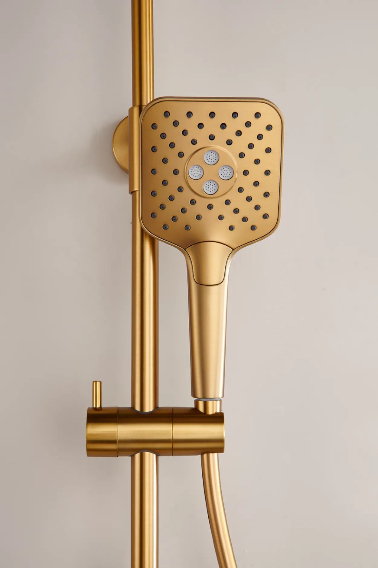 Celeste stone dusjsett m/dusjtermostat matt messing