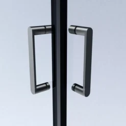 Celeste trento buet dusjkabinett 90x90x208 cm m/sikkerhetsfolie sort