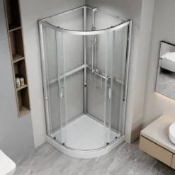 Celeste trento buet dusjkabinett 80x80x208 cm m/sikkerhetsfolie krom