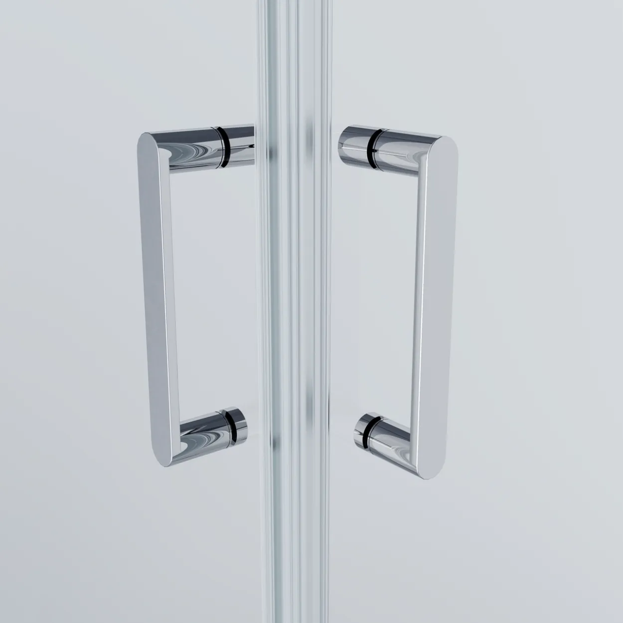 Celeste trento rett dusjkabinett 80x100x208 cm m/sikkerhetsfolie krom