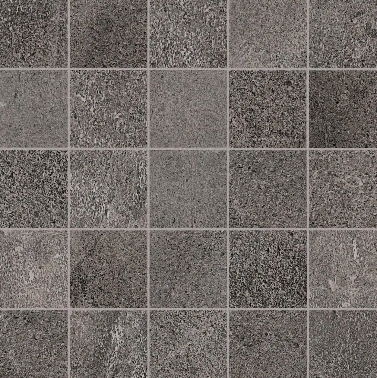 Cemento rasato antracite mosaico 6x6 9mm