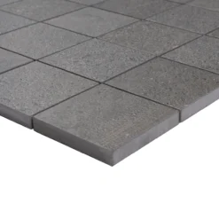 Cemento rasato antracite mosaico 6x6 9mm