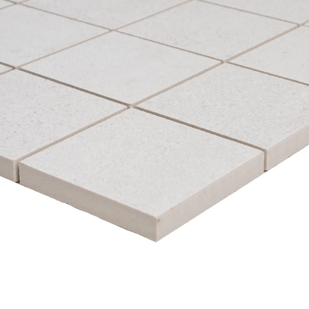 Cemento rasato bianco mosaico 6x6 9mm