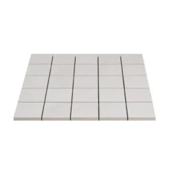 Cemento rasato bianco mosaico 6x6 9mm