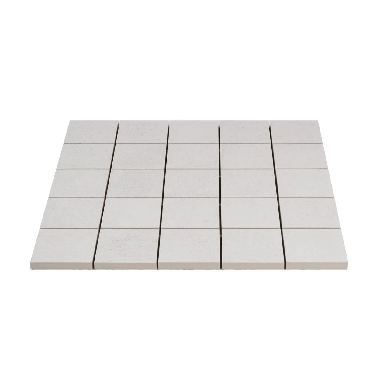 Cemento rasato bianco mosaico 6x6 9mm