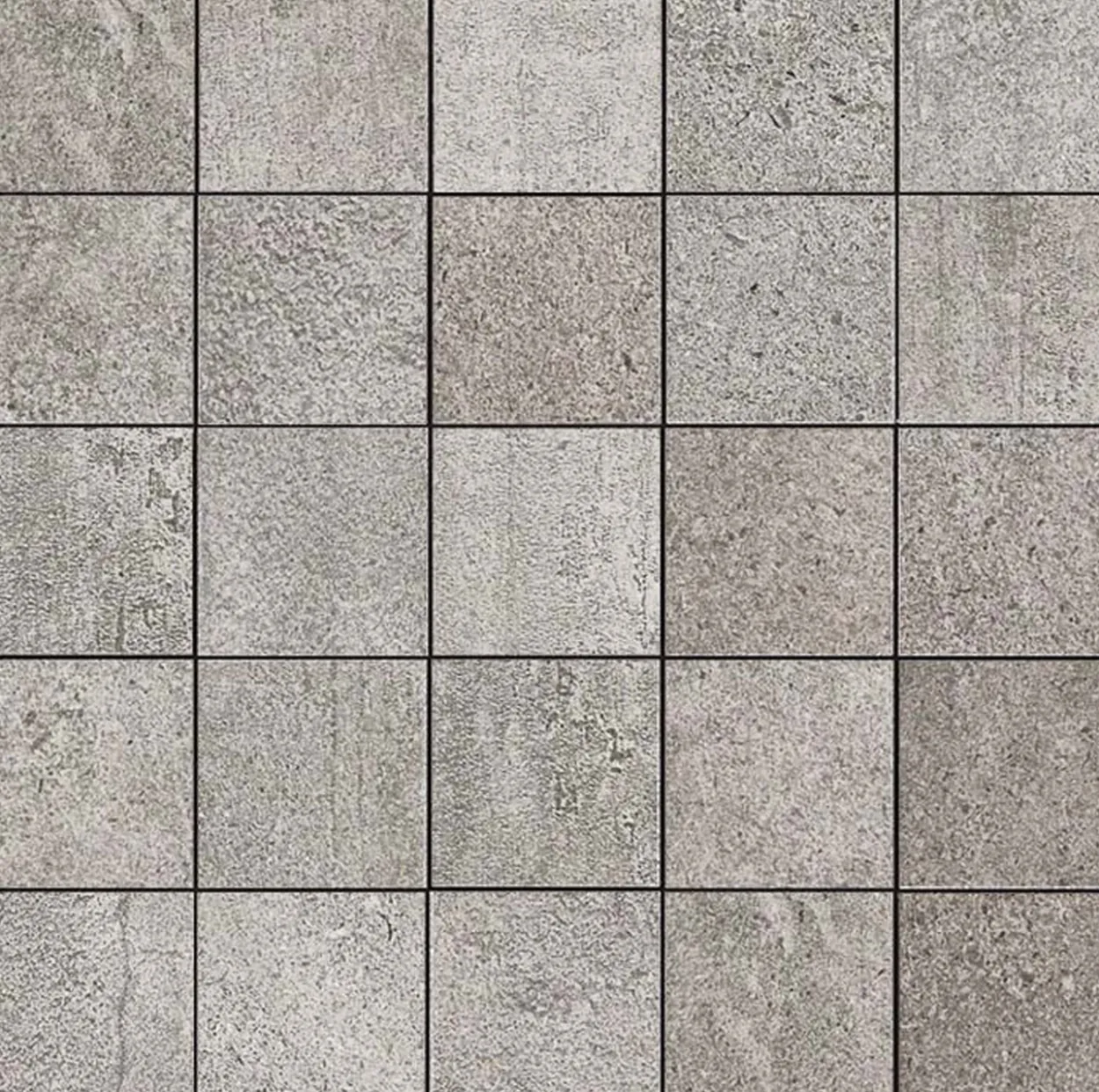 Cemento rasato grigio mosaico 6x6 9mm