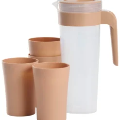 Day kanne 1l m/lokk 4stk drikkeglass