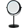 Day speil m/led lys ø17,5 h33cm sort