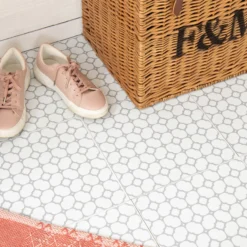 D-c-fix classic selvklebende gulvfliser bloomy grid