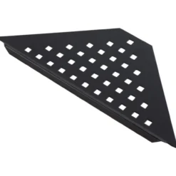 Design hjørnehylle n°7 for dusj 1mm sort matt stål