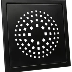 Design slukrist coral 20x20 cm sort matt stål