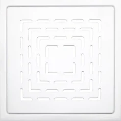 Design slukrist n°19 20x20cm matt hvit stål