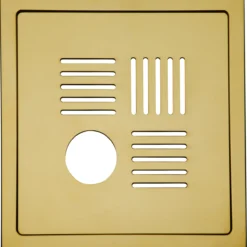 Design slukrist n°13 20x20cm m/uthugg polert messing