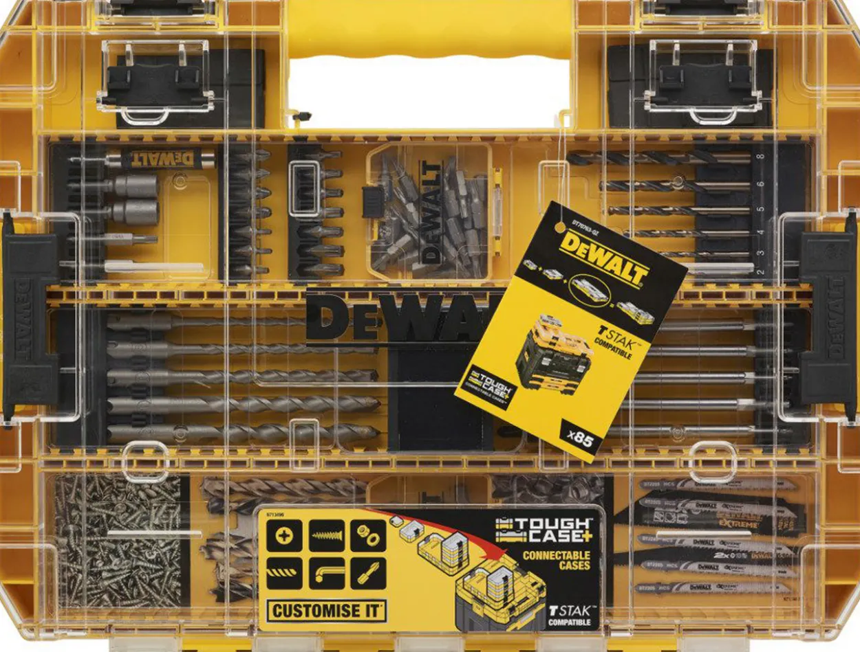 Dewalt bor-bitsett 85st tstak dt70763