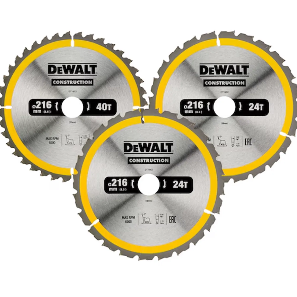 Dewalt sagblad sett 3x216 dt1962