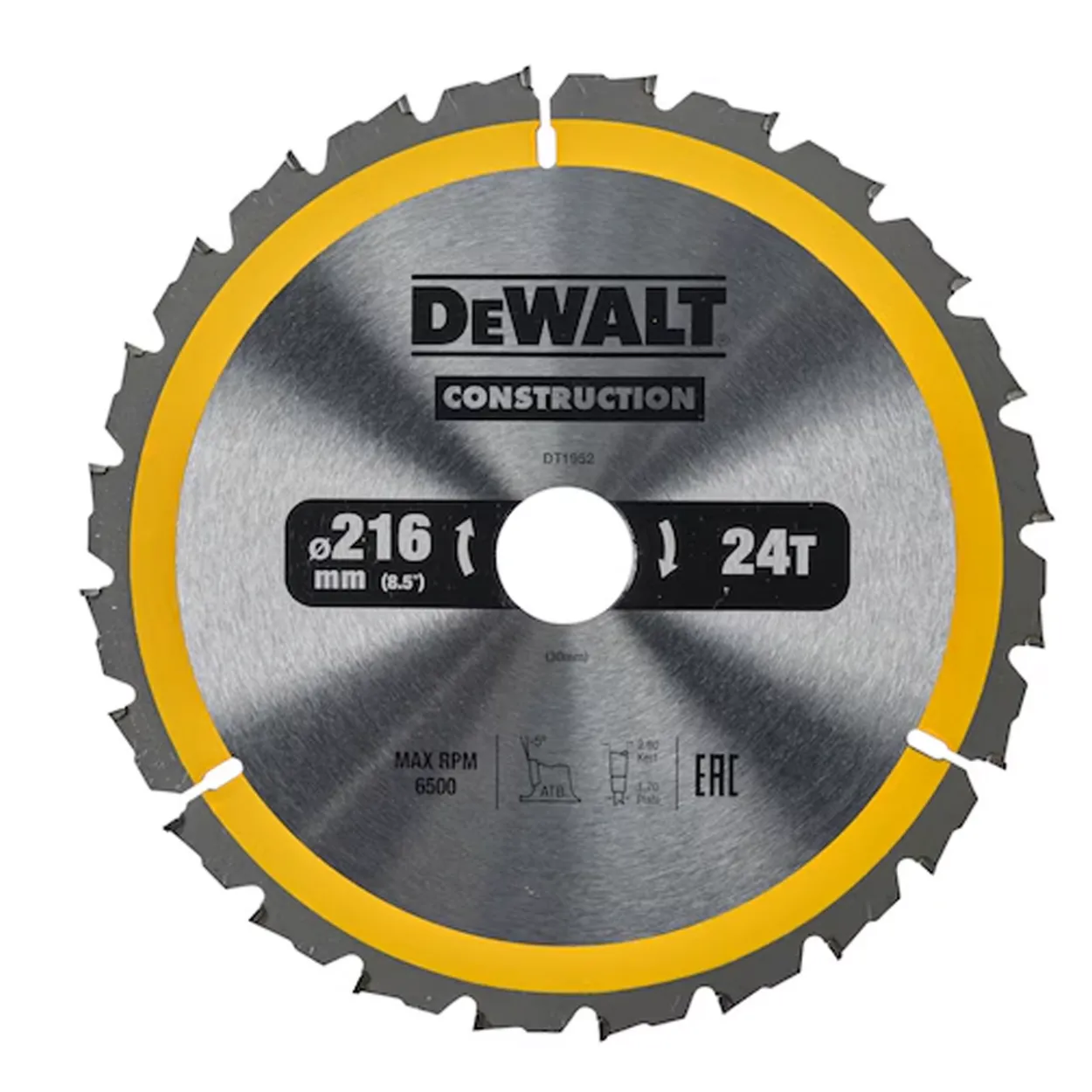 Dewalt sagblad 216x30x24t construct dt1952