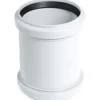 Dobbeltmuffe 32mm pp hvit