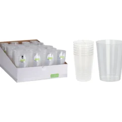 Drikkeglass pp gjenbrukbart 280ml 6stk