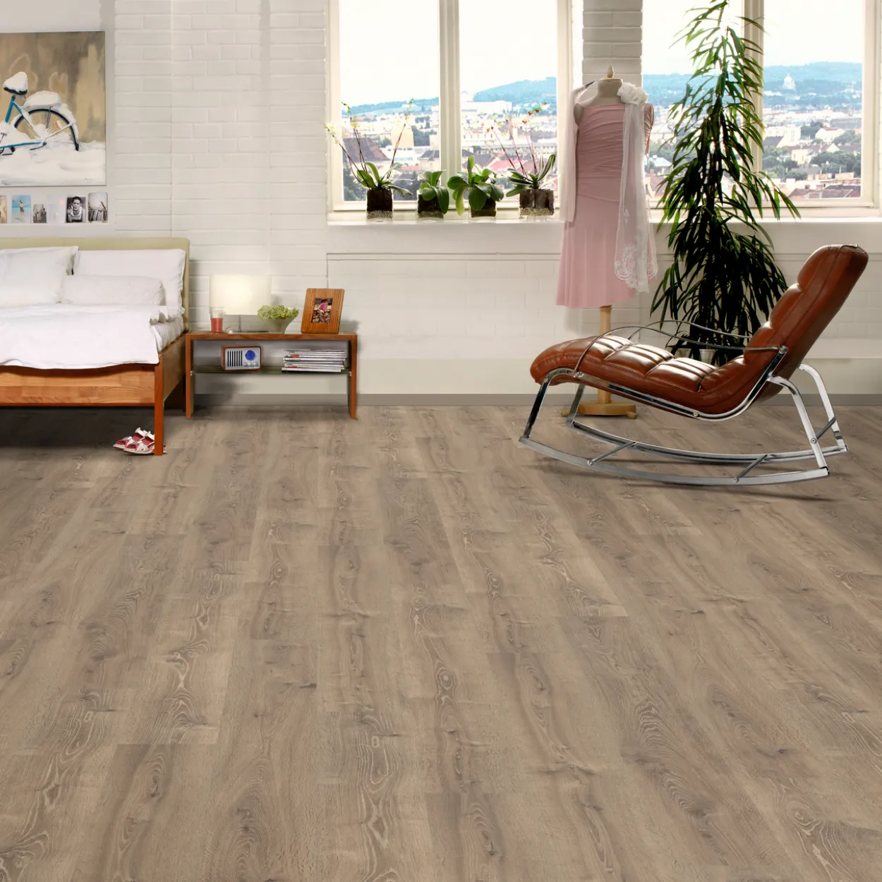 Egger grey bayford oak laminatgulv