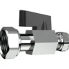 Fonta mini kuleventil 10mm x 1/2" m/omløper forkrommet