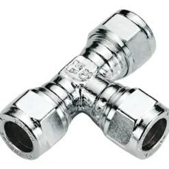 Fonta t-rør 15mm forkrommet pex