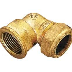 Fonta vinkel m/muffe 22mm x 3/4" cu
