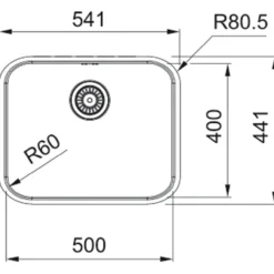 Franke srx 210-50 stålvask 1 kum