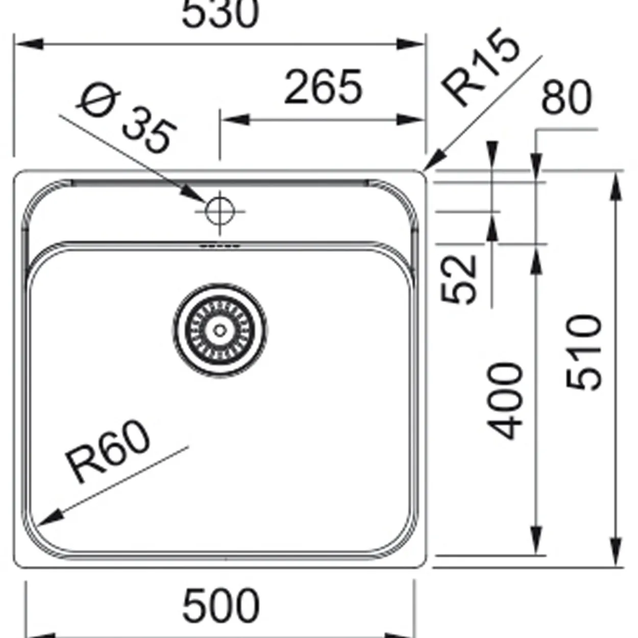 Franke srx 210-50 tl stålvask 1 kum med bakplate